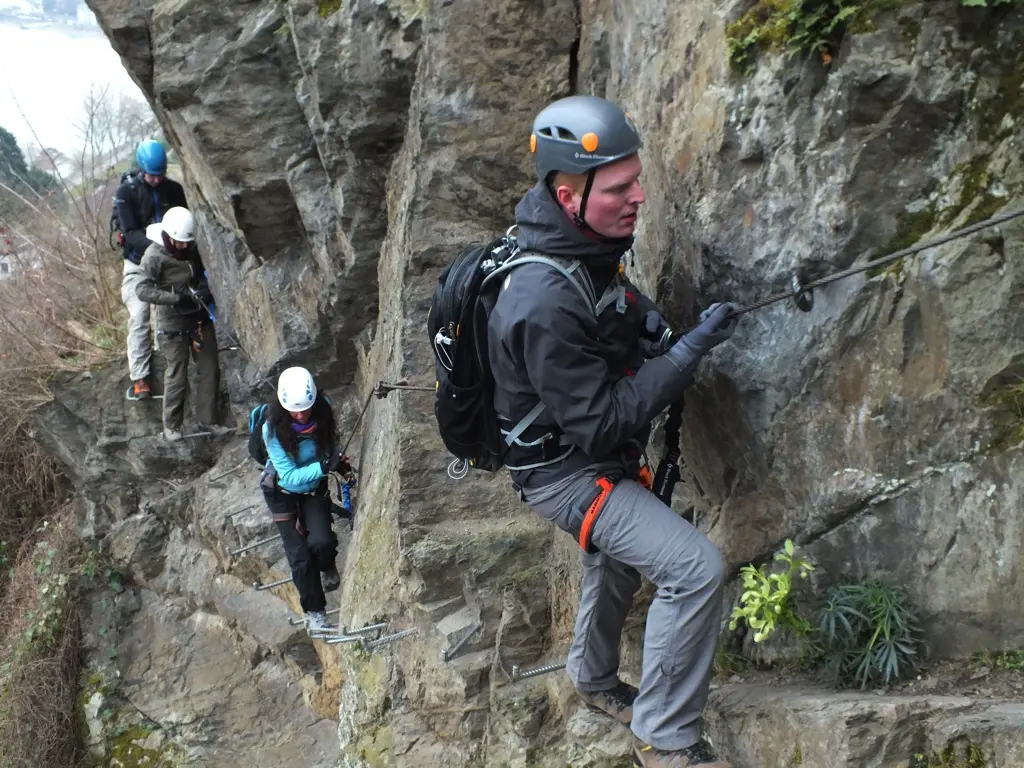 Angemeldet zum Klettersteig Abenteuer bei Boppard am Rhein