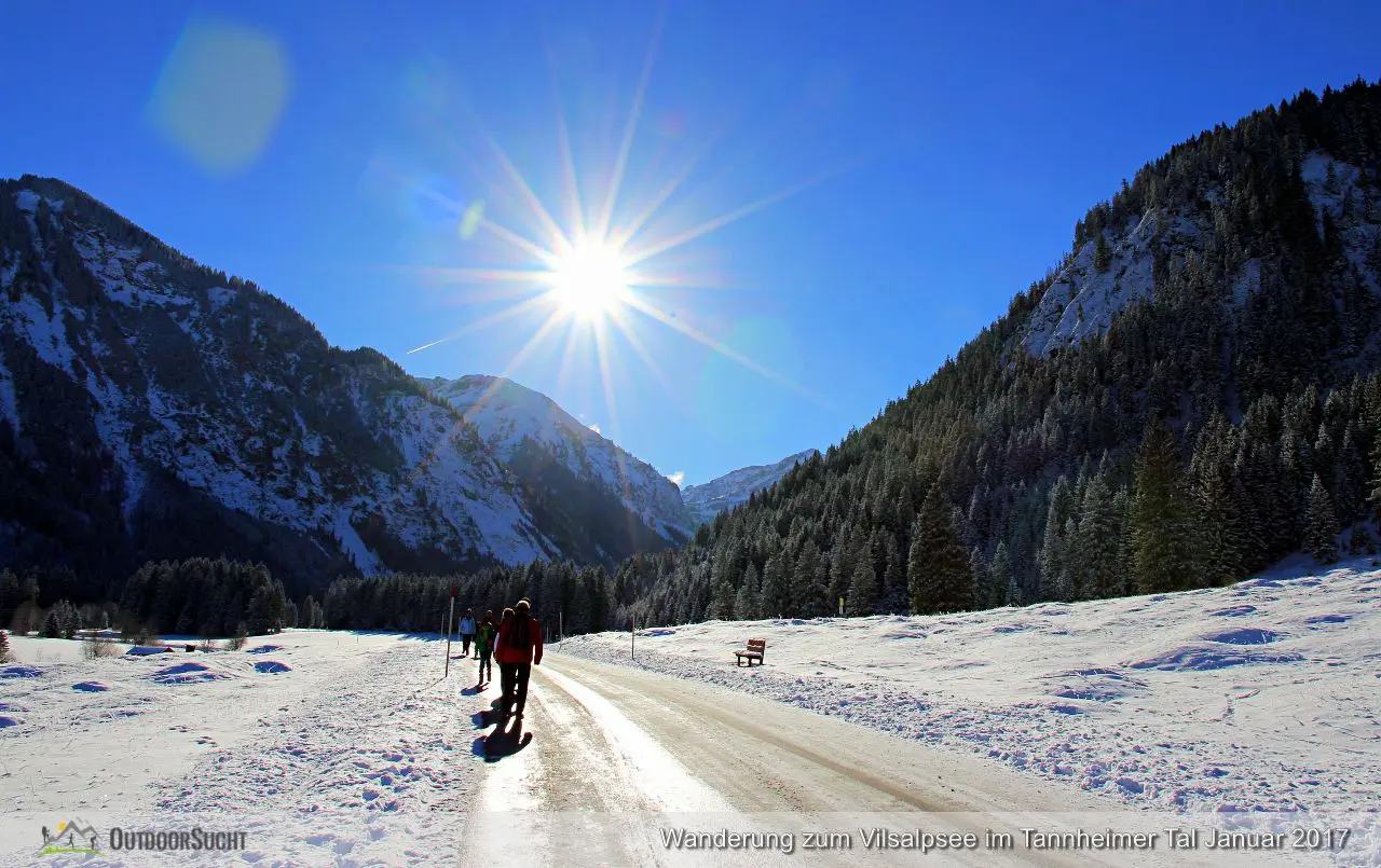 Winterwandern im Tannheimer Tal im Februar 2018