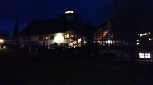 Hotel Burgstadt im Dunkeln